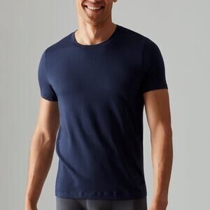 Rhone Essentials Pima Cotton Undershirt - Crewneck Premium Navy Blue Size M